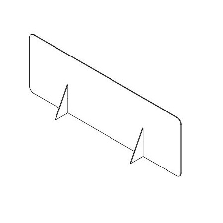 Usa Industrials White Plastic Dividers w/Round Corners - 1/4" T x 84" W x 30" H, PK3 BULK-PDW-413
